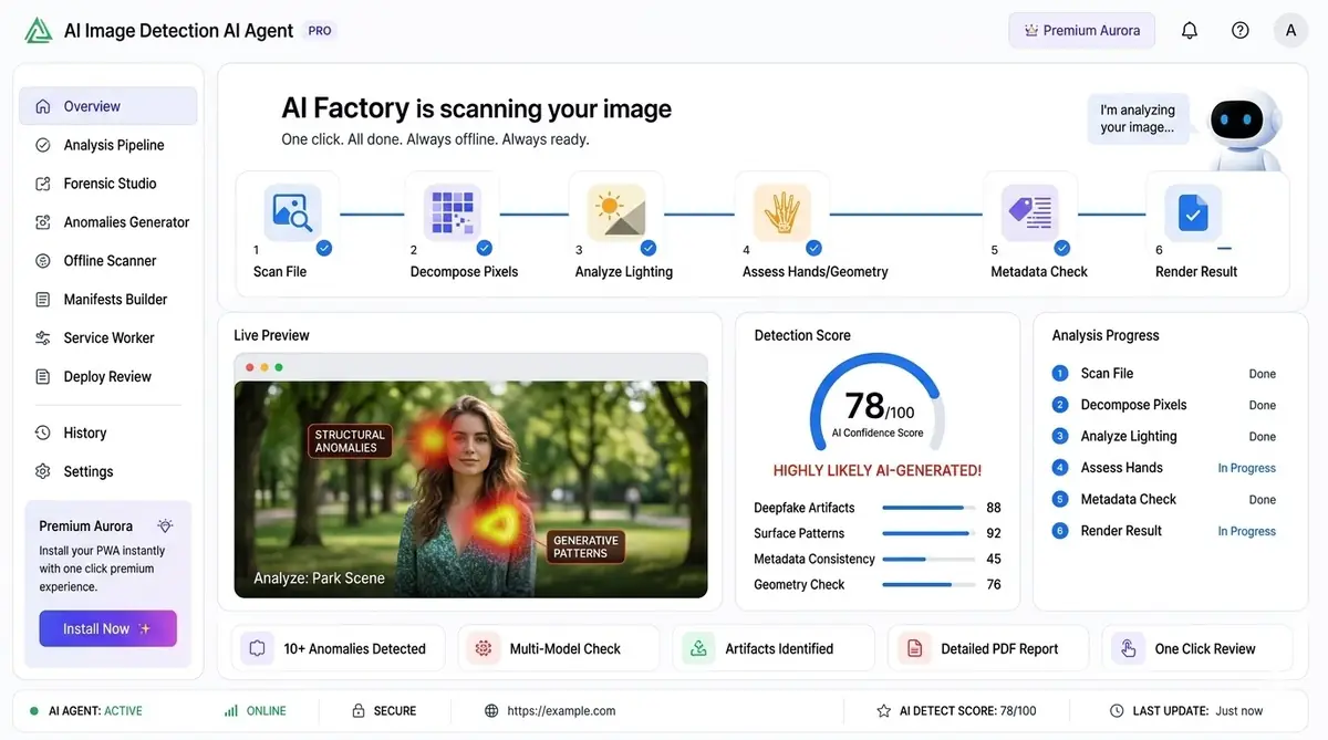 AI spam blocker agent — example of the AI tool dashboard software